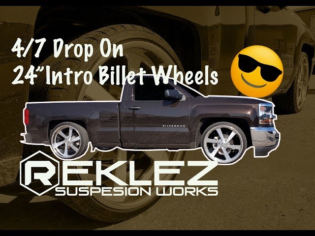 Dropping Single Cab 4 7 On 24 Intro Billet Wheels Drop Kit Installation Litetube