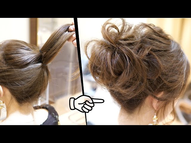 簡単なお団子ヘアアレンジ 浴衣に似合う くるりんぱ１つとお団子を作るだけ Hair Styling Hair Arrangement 头发 헤어easy Updo Hairstyle Litetube