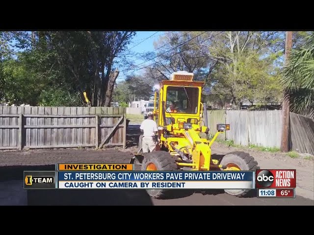 City employees caught doing private paving work