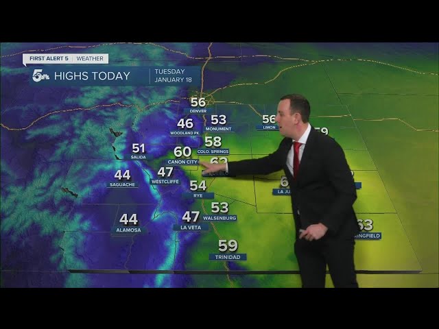 Warm afternoon Tuesday with 30s and light snow Wednesday