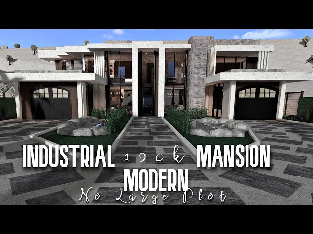 Industrial Modern Mansion 190k Roblox Bloxburg No Large Plot Litetube - cozy neighbor hood 100k roblox bloxburg