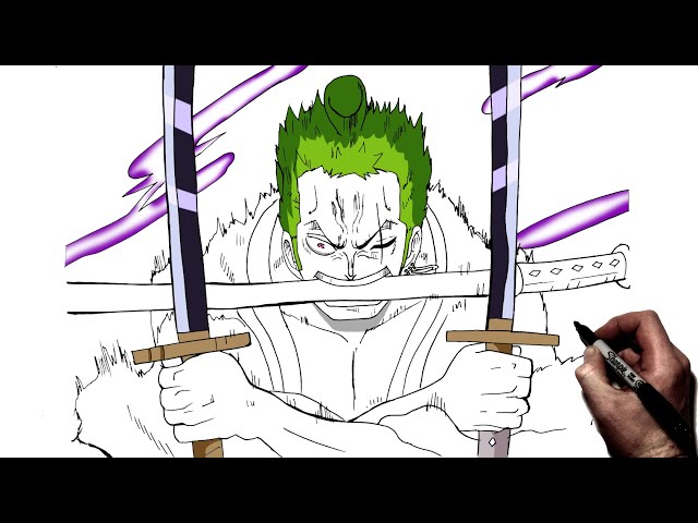 How To Draw Zoro Purgatory Onigiri Step By Step One Piece Litetube