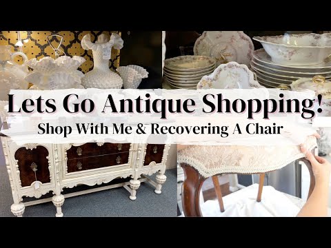 ANTIQUE SHOPPING BEAUTIFUL HOME DECOR FINDS RECOVERING ANTIQUE CHAIR DIY Monica Rose