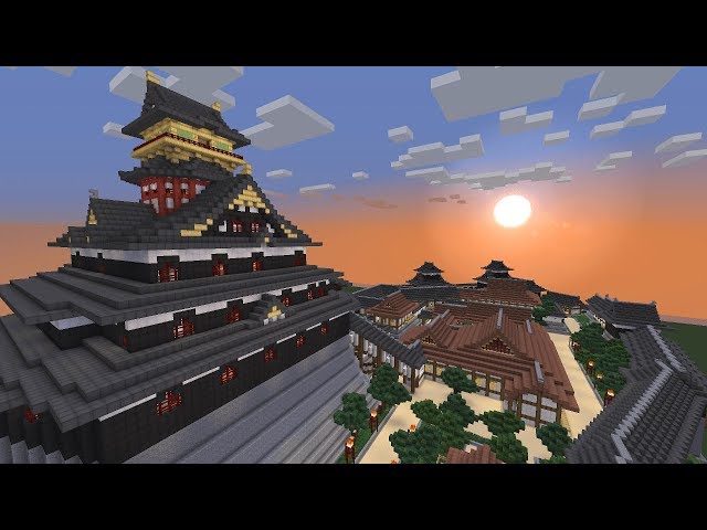 Minecraft 熊本城を再現 Kumamoto Castle Japan Litetube