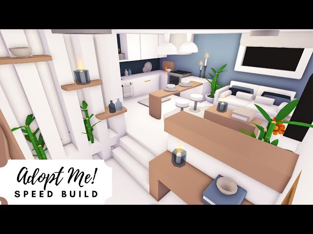 Aesthetic Blue Tiny Home Speed Build Roblox Adopt Me Litetube - roblox adopt me house ideas aesthetic