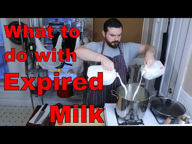 "EXPIRED" MILK TURNED INTO FREE FOOD - how to make farmer's cheese at home