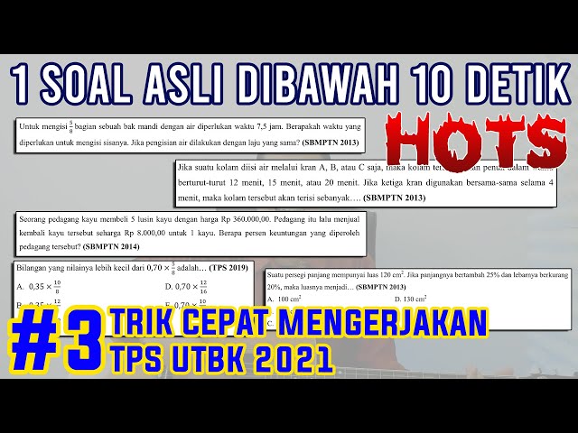 Trik Cepat Mengerjakan Soal Tps Utbk 2021 3 Litetube