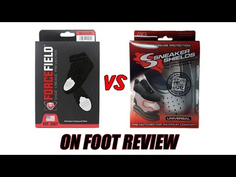 FORCEFIELD VS SNEAKER SHIELDS HOW TO PREVENT SNEAKER CREASES ON FOOT REVIEW