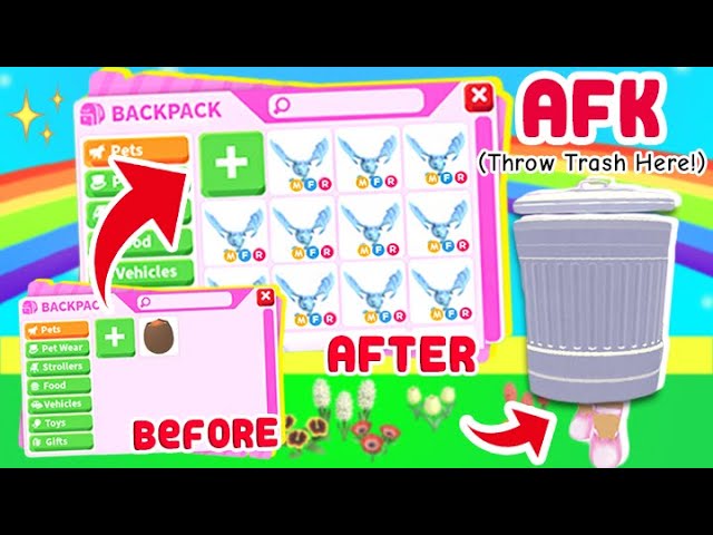Going Afk As A Trash Can For 24 Hours Roblox Adopt Me Litetube - roblox trash can script