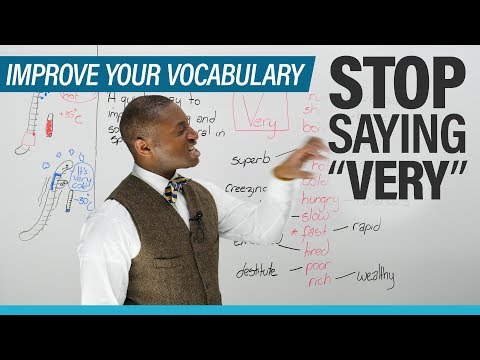 Improve Your Vocabulary Stop Saying VERY