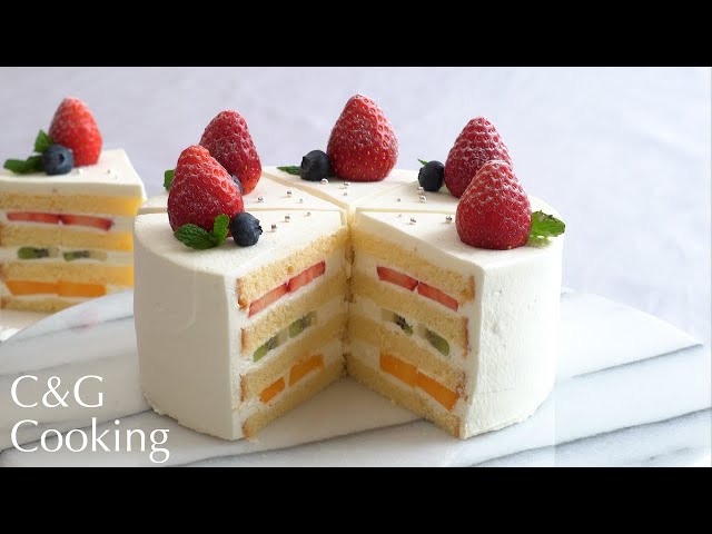 センイルケーキ デコレーション風景 作業音あり 韓国風バースデーケーキ バタークリームケーキ Litetube