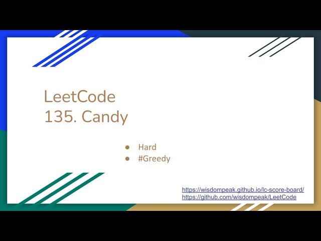æ¯æ—¥ä¸€é¢˜ 135 Candy 5 1 2021 Litetube