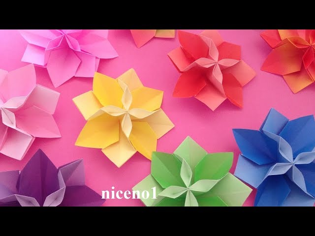 折り紙 星型の立体的な箱の折り方 Origami Star Box 音声解説あり ばぁばの折り紙 Litetube