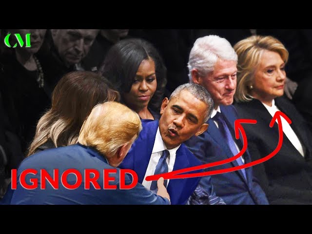Trump at The Bush Funeral – Here’s What REALLY Happened