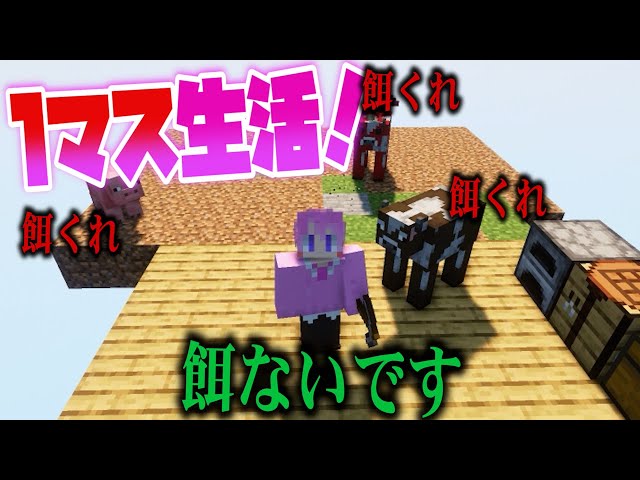 マイクラ 1マスだけで生活する マインクラフトが難しすぎてワロタｗｗｗ すとぷり まいくら Litetube