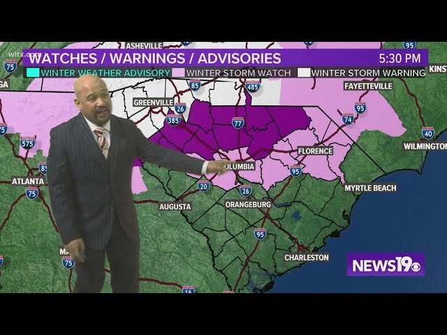 LIVE: Latest on ice storm forecast for South Carolina