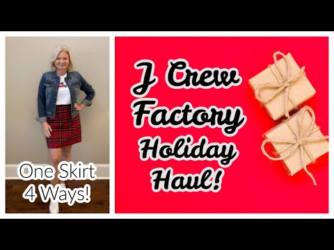 J Crew Factory Haul Holiday Looks 1 Skirt 4 Ways