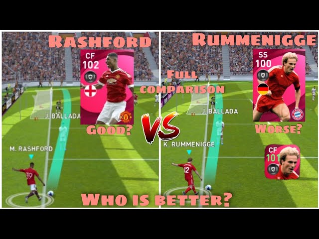 Iconic M Rashford Vs Iconic K Rummenigge Full Comparison Who Is Better Pes 2021 Mobile Litetube