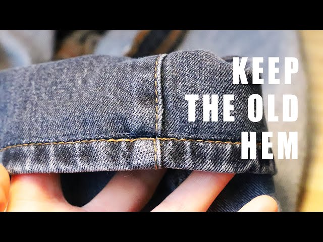 How to Hem Jeans Using the Original/Existing Hem - Looks Like They Haven't Been Altered!