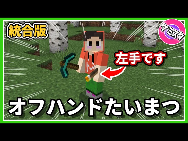 マイクラ統合版 左手 オフハンド に松明が持てるアドオン Javaみたいだよ Pe Win10 Litetube