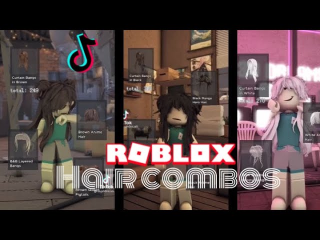Roblox Hair Combos Ideas Part 2 Litetube - cute emo hair combos roblox