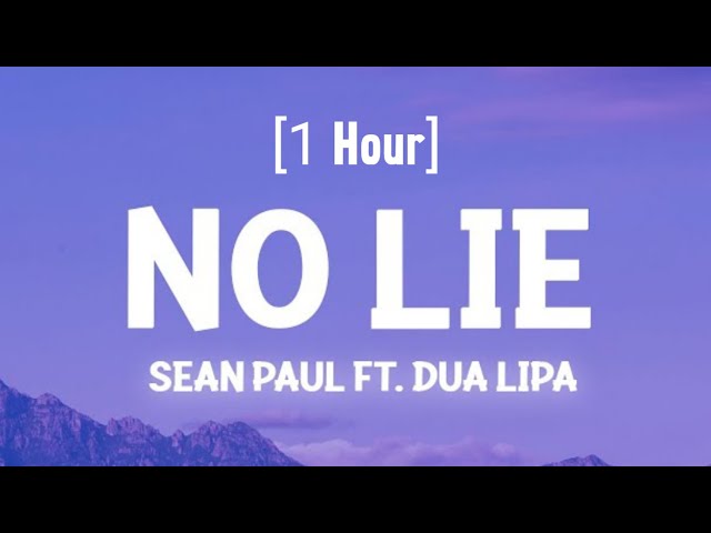[1 Hour] Sean Paul - No Lie ft. Dua Lipa (Slowed TikTok)(Lyrics) feel your eyes they're all over me