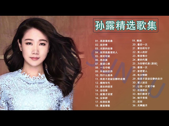 孙露sun Lu 孙露精选歌集 再度重相逢 别亦难 光阴的故事 别哭我最爱的人 爱的可能 思念 星语心愿