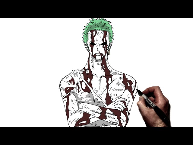 How To Draw Zoro Nothing Happened Step By Step One Piece Litetube