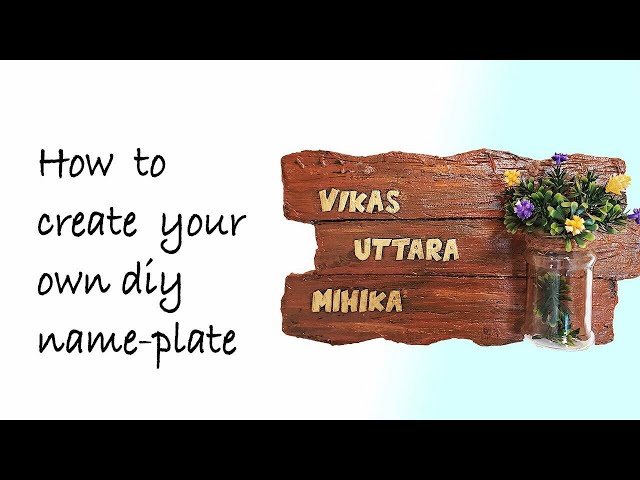 How To Make Name Plate At Home L Nameplate Diy For Home Door Name Plate Clay Mural Name Board Litetube How To Make Name Plate At Home L Nameplate Diy For Home Door Name Plate Clay Mural Name Board Litetube