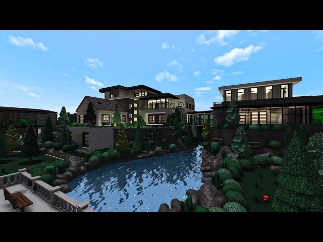 Blush Hillside Family Aesthetic Mansion No Large Plot Tour Speedbuild Roblox Bloxburg Litetube - roblox bloxburg mega mansion