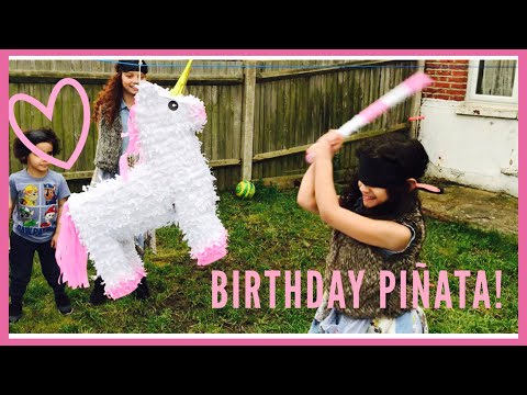 Alicia S Birthday Party Unicorn Pi Ata With Hilarious Results L Bowie Family Vlogs