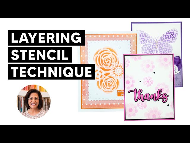 🔴Layering Stencil Technique in Card Making | Simple Handmade Cards