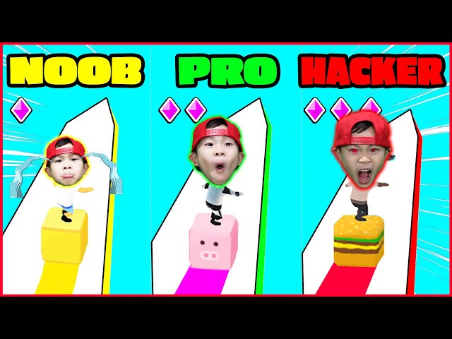 Blob Runner 3d Noob Vs Pro Vs Hacker In Real Life Kaven App Review Litetube - fgteev roblox obby in real life