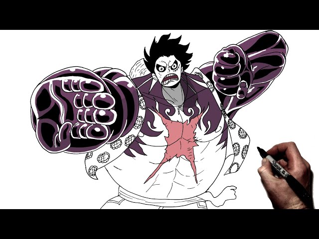 How To Draw Monkey D Dragon Step By Step One Piece Litetube