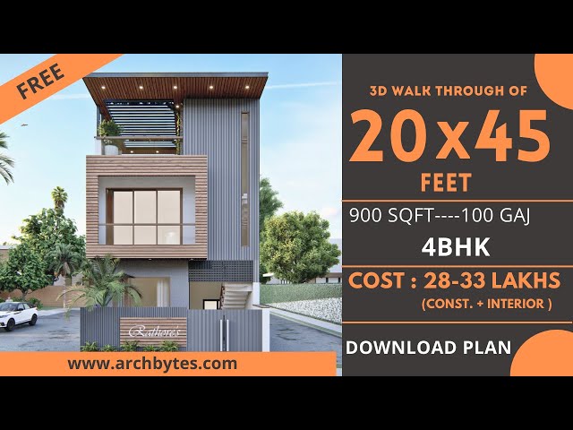 45 House Plan 3d 3 Bhk 100 Gaj House Plan 𝗣𝗹𝗮𝗻 𝗜𝗗 106 Litetube