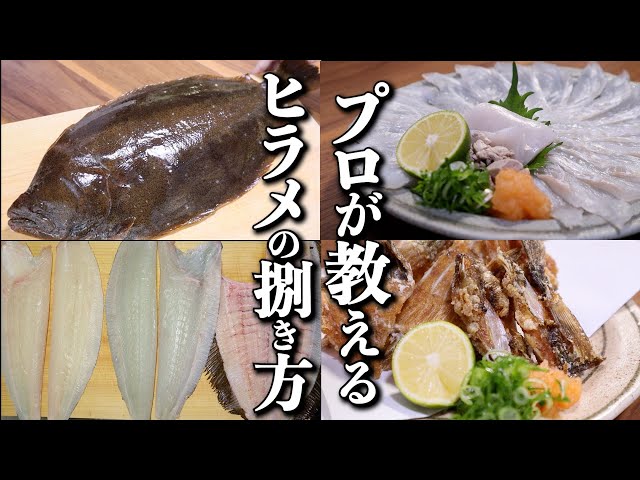 綺麗におろせる ヒラメの捌き方 5枚おろし 昆布締めの刺身 Litetube