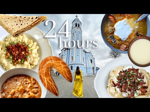 Eating Only SLOVAK Food In Bratislava For 24 Hours