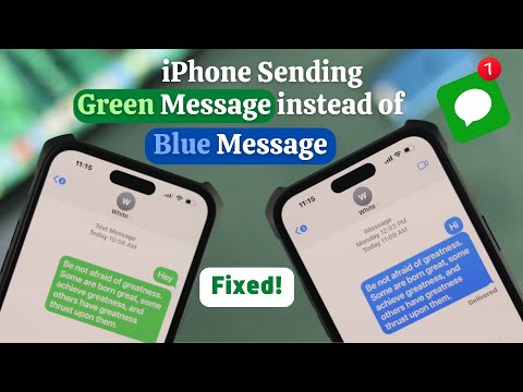 Fixed IPhone Sending Green Messages