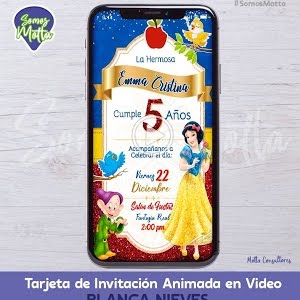 Invitacion Animada Blanca Nieves Cumpleanos Youtube Invitacion Animada Blanca Nieves Cumpleanos Youtube