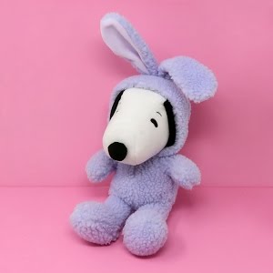 snoopy easter bunny plush
