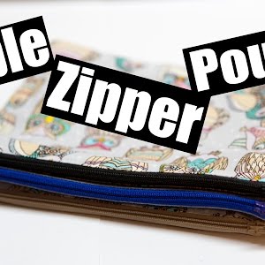studio triple zipper pouch