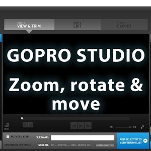 How To Zoom Rotate Move A Video Gopro Studio Tutorial Youtube