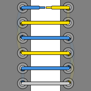 straight shoe lacing