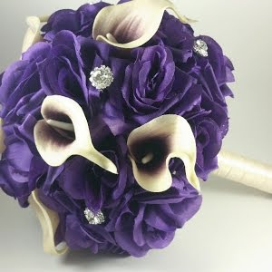 Diy Brooch Bouquet Real Touch Calla Lilies Silk Roses Wedding Project Youtube
