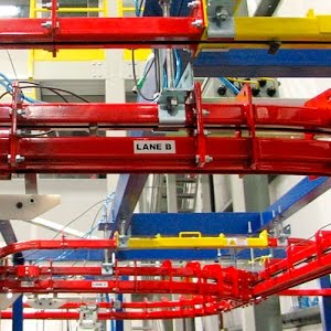 Inverted Power And Free Conveyor For Automotive Parts Youtube