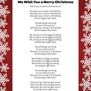 We Wish You A Merry Christmas Original Instrumental Music With Lyrics Christmas Songs And Carol Youtube