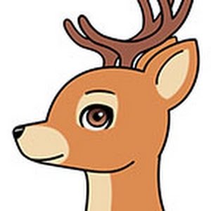 How to Draw a Deer (Cartoon) - YouTube
