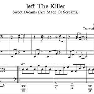 Tutorial Sheets Jeff The Killer Theme Sweet Dreams Are Made Of Screams Youtube