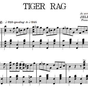 Tiger Rag Jelly Roll Morton Pdf Transcription Youtube