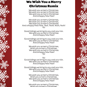 We Wish You A Merry Christmas Remix Christmas Song With Lyrics Youtube